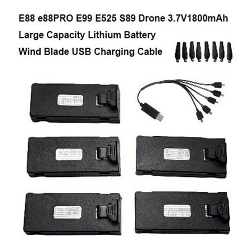 แบตเตอรี่ลิเธียมสีดำ 3.7V1800m - Eachine Drone E010 บทวิจารณ์และราคา